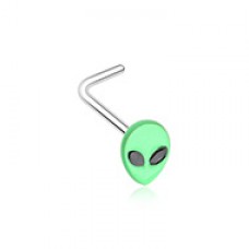 Alien Head L-Shape Nose Ring