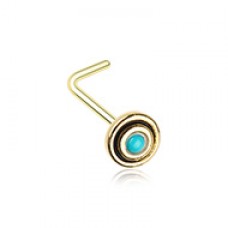Golden African Tribal L-Shape Nose Ring
