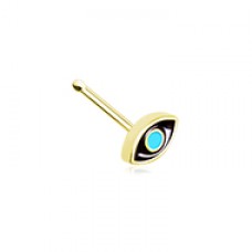 Golden Evil Eye Nose Stud Ring