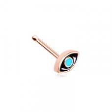 Rose Gold Evil Eye Nose Stud Ring