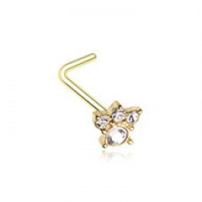 Golden Royal Majestic L-Shape Nose Ring