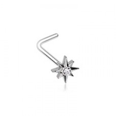Twinkle Little Star Gem L-Shape Nose Ring