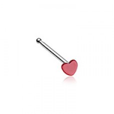 Vibrant Enamel Heart Nose Stud Ring