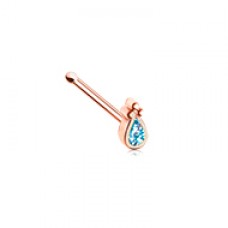 Rose Gold Glamourous Sparkling Nose Stud Ring