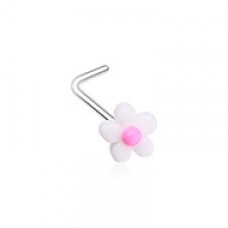 Kawaii Flower L-Shaped Nose Ring