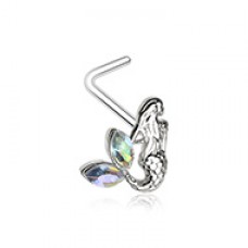 Mermaid Under the Sea L-Shape Nose Ring