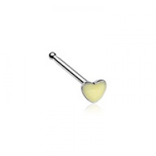 Illuminating Glow in the Dark Heart Nose Stud Ring