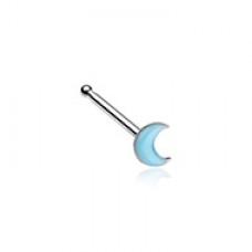 Illuminating Glow in the Dark Moon Nose Stud Ring