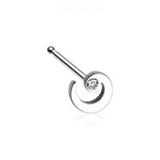 Spiral Swirl Sparkle Nose Stud Ring