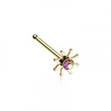 Golden Blazing Sun Sparkle Nose Stud Ring