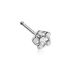 Lavish Flower CZ Nose Stud Ring