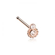 Rose Gold Steampunk Gear Nose Stud Ring