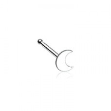 Dainty Crescent Moon Icon Nose Stud Ring