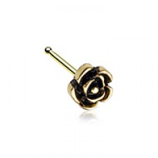 Golden Vintage Rose Icon Nose Stud Ring