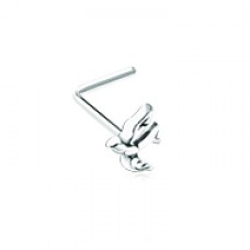 Soaring Swallow L-Shape Nose Ring