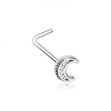 Filigree Moon L-Shape Nose Ring