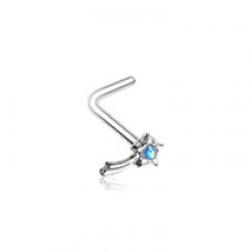 Wishing Opal Shooting Star L-Shape Nose Ring