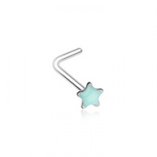 Illuminating Glow in the Dark Star L-Shape Nose Ring