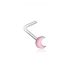 Illuminating Glow in the Dark Moon L-Shape Nose Ring