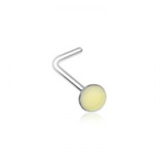 Illuminating Glow in the Dark Circle L-Shape Nose Ring