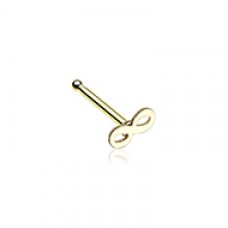 Golden Infinity Loop Nose Stud Ring