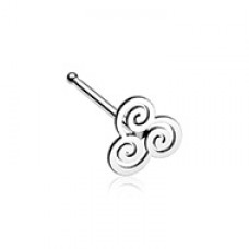 Trinity Swirl Nose Stud Ring