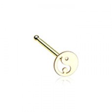 Golden Yin Yang Tao Nose Stud Ring