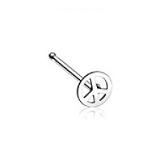 Peace Icon Nose Stud Ring