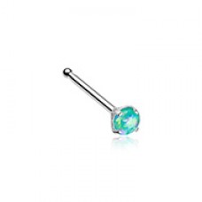 Opal Sparkle Prong Set Nose Stud Ring