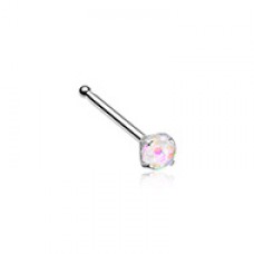 Opal Sparkle Prong Set Nose Stud Ring