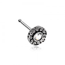 Luna Ornate Filigree Sparkle Icon Nose Stud Ring