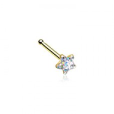 Golden Star Glitter Sparkle Nose Stud Ring