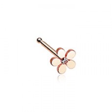 Rose Gold Grand Plumeria Flower Nose Stud Ring