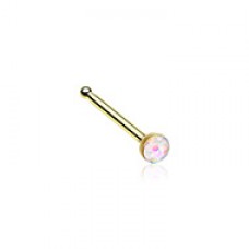 Golden Opal Sparkle Nose Stud Ring