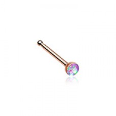 Rose Gold Opal Sparkle Nose Stud Ring