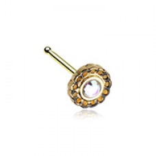 Golden Freya Flower Filigree Sparkle Icon Nose Stud Ring