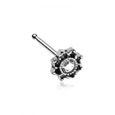 Lotus Flower Filigree Sparkle Icon Nose Stud Ring