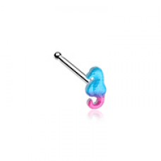 Kawaii Pink Blue Seahorse Nose Stud Ring