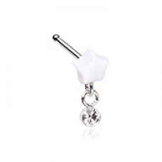Sweet Kawaii Coquette Cloud Star Dangle Nose Stud Ring