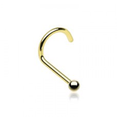 Golden Ball Basic Nose Screw Ring