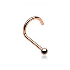 Rose Gold Ball Basic Nose Screw Ring