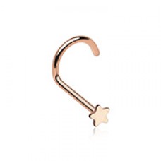 Rose Gold Star Nose Screw Ring