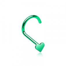 Colorline Heart Nose Screw Ring