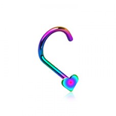 Colorline Heart Nose Screw Ring