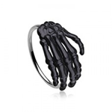 Gothic Black Skeleton Hand Bendable Nose Hoop