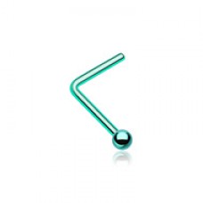Colorline Ball Top L-Shaped Nose Ring