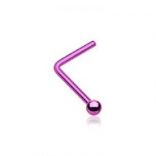 Colorline Ball Top L-Shaped Nose Ring
