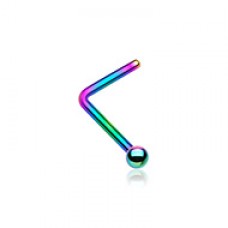 Colorline Ball Top L-Shaped Nose Ring