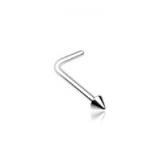 Basic Steel Spike L-Shape Nose Ring