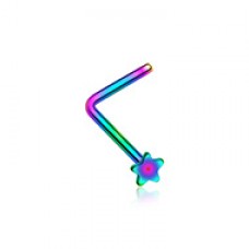 Colorline Steel Star L-Shaped Nose Ring
